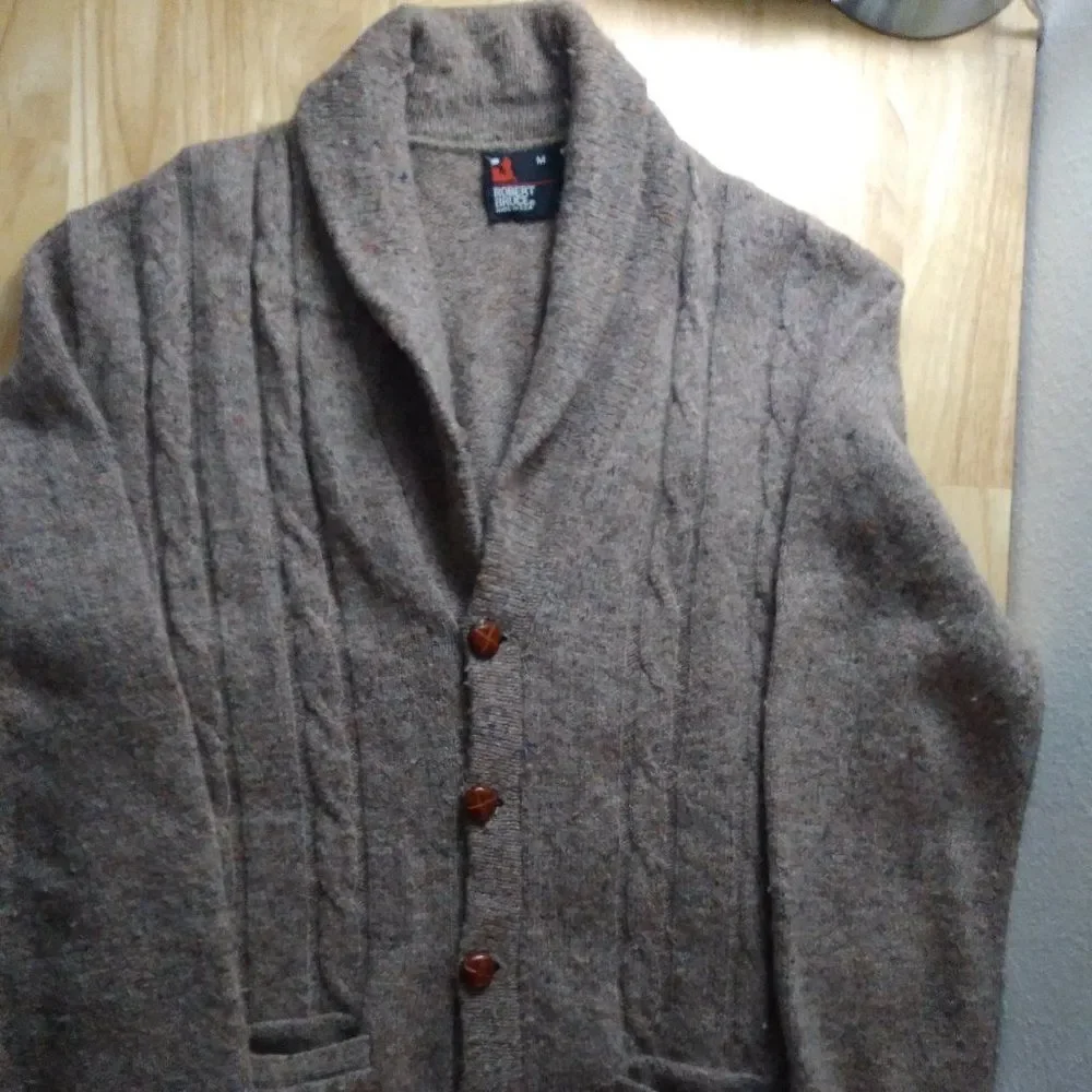Vintage Robert Bruce Cable Knit Cardigan Sweater READ THE DESCRIPTION